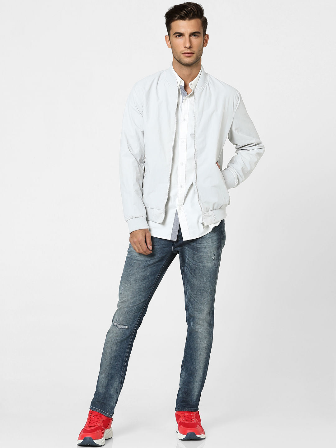 White Full Sleeves Shirt - S