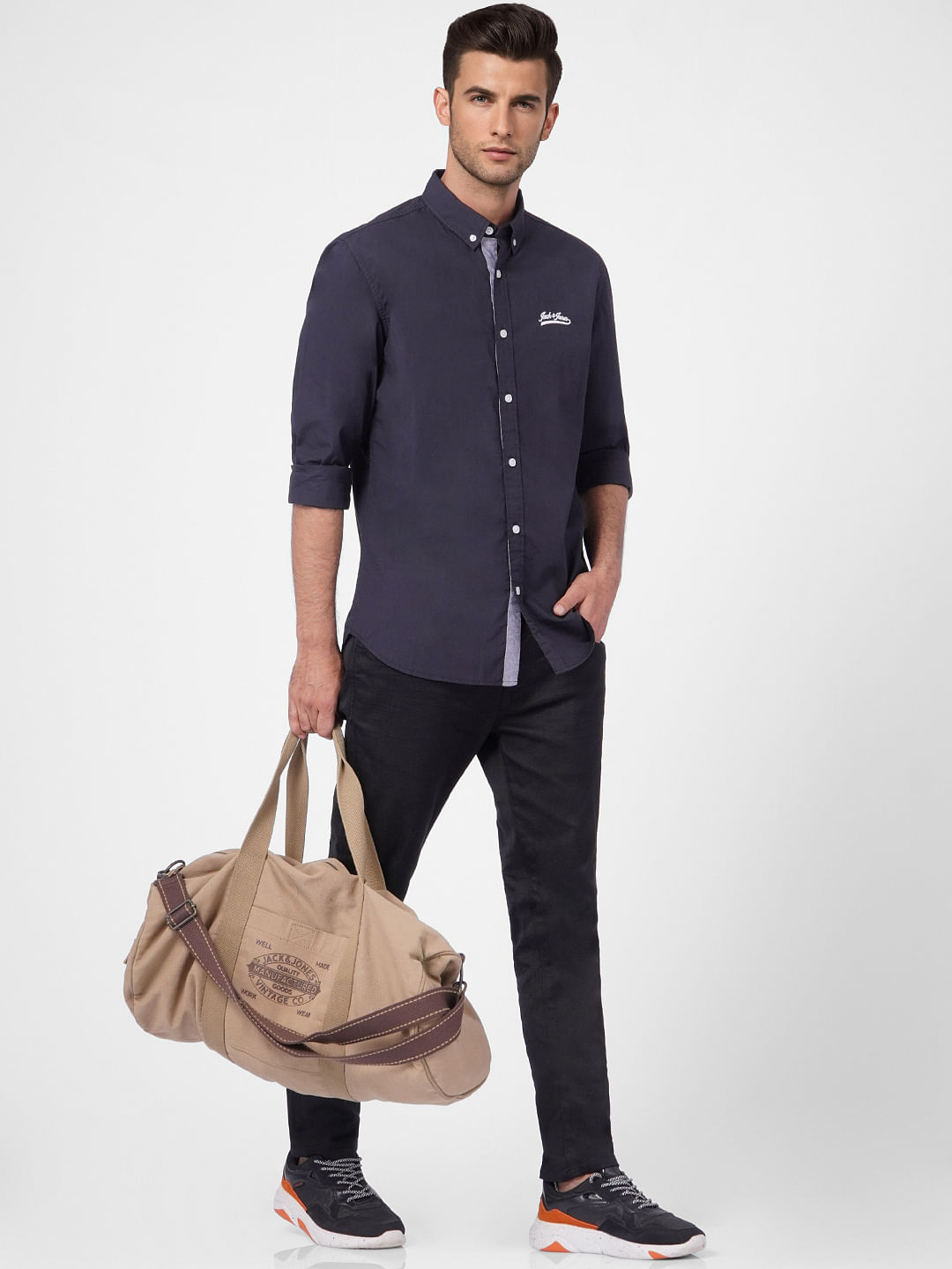 Black Full Sleeves Shirt - S