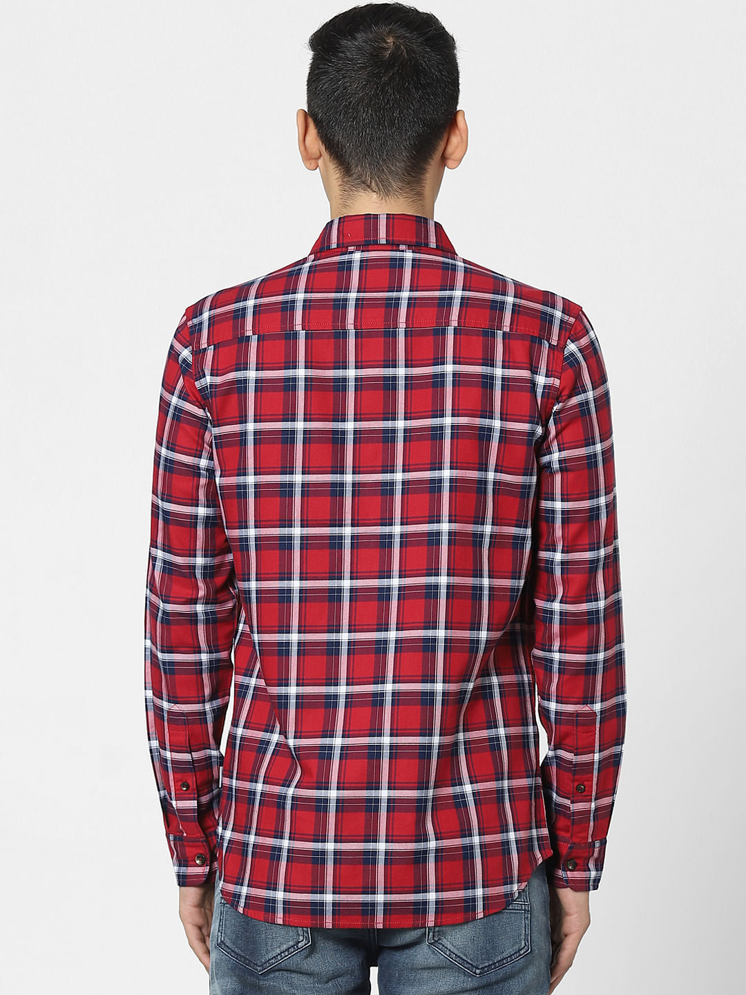Red Check Full Sleeves Shirt