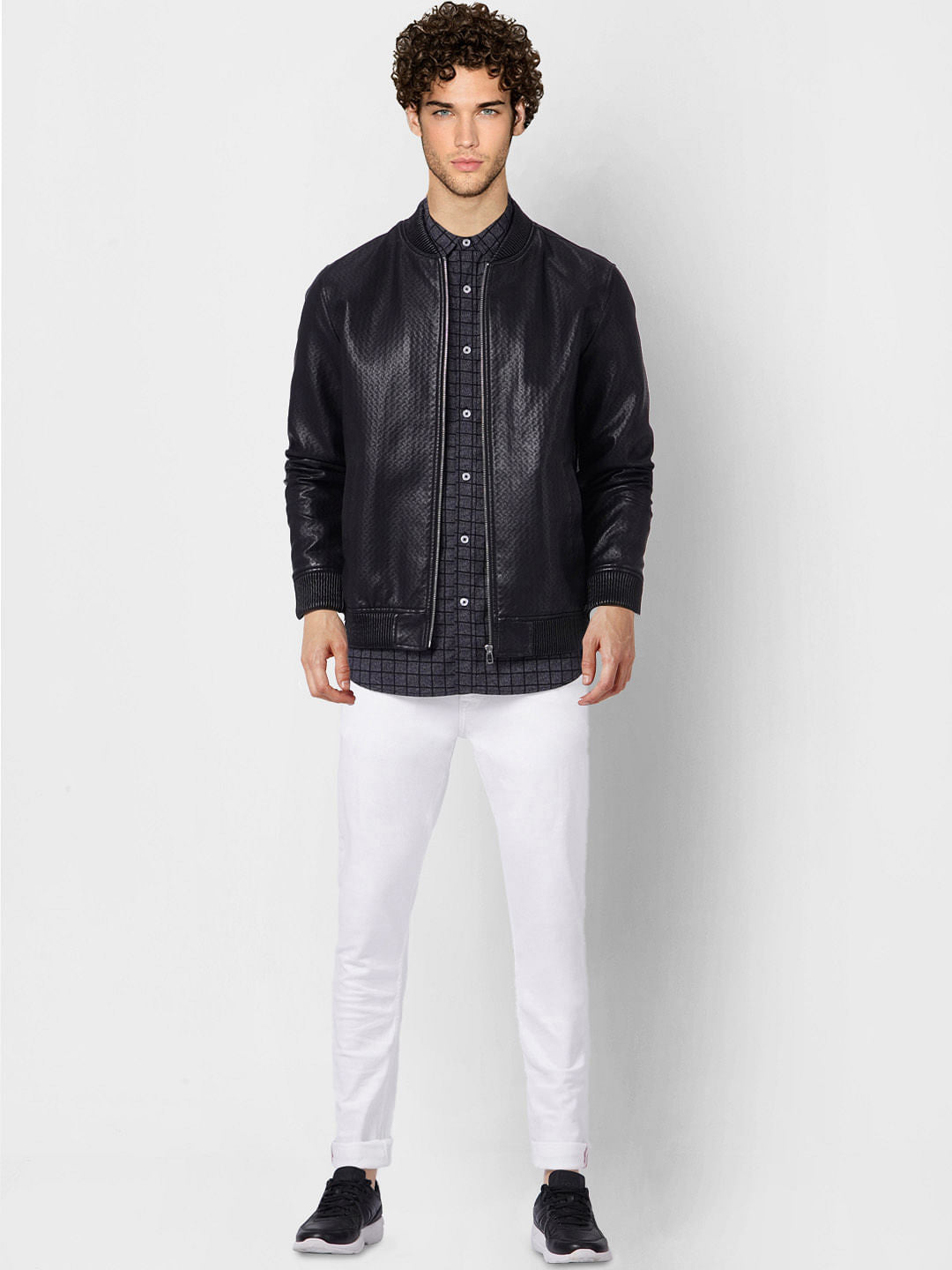 Black Check Full Sleeves Shirt