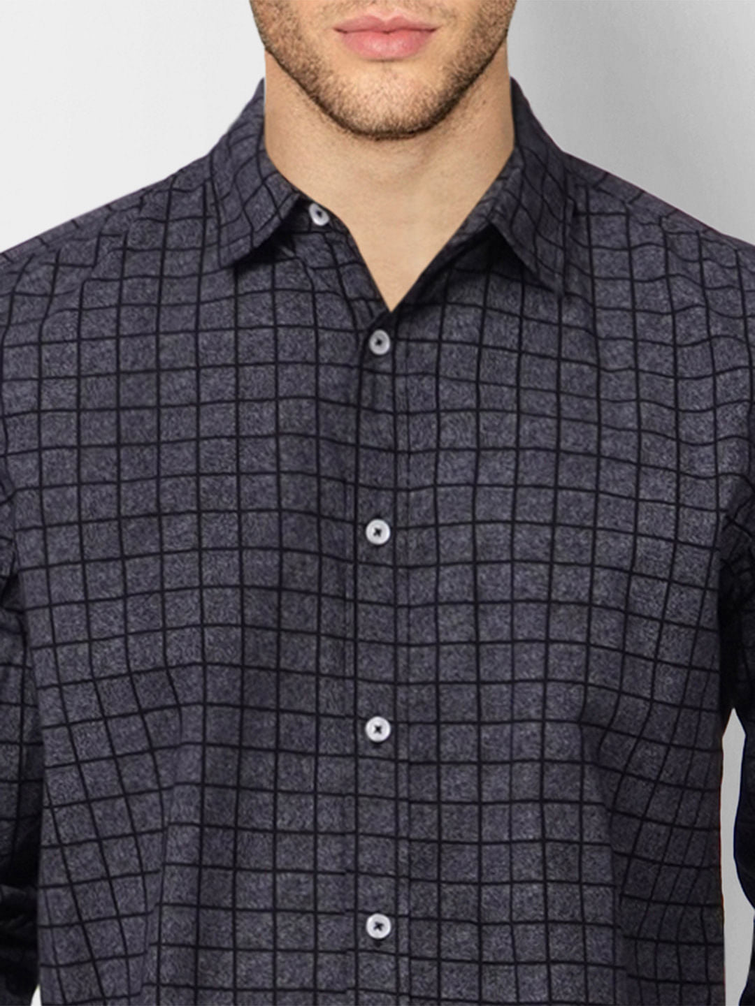 Black Check Full Sleeves Shirt