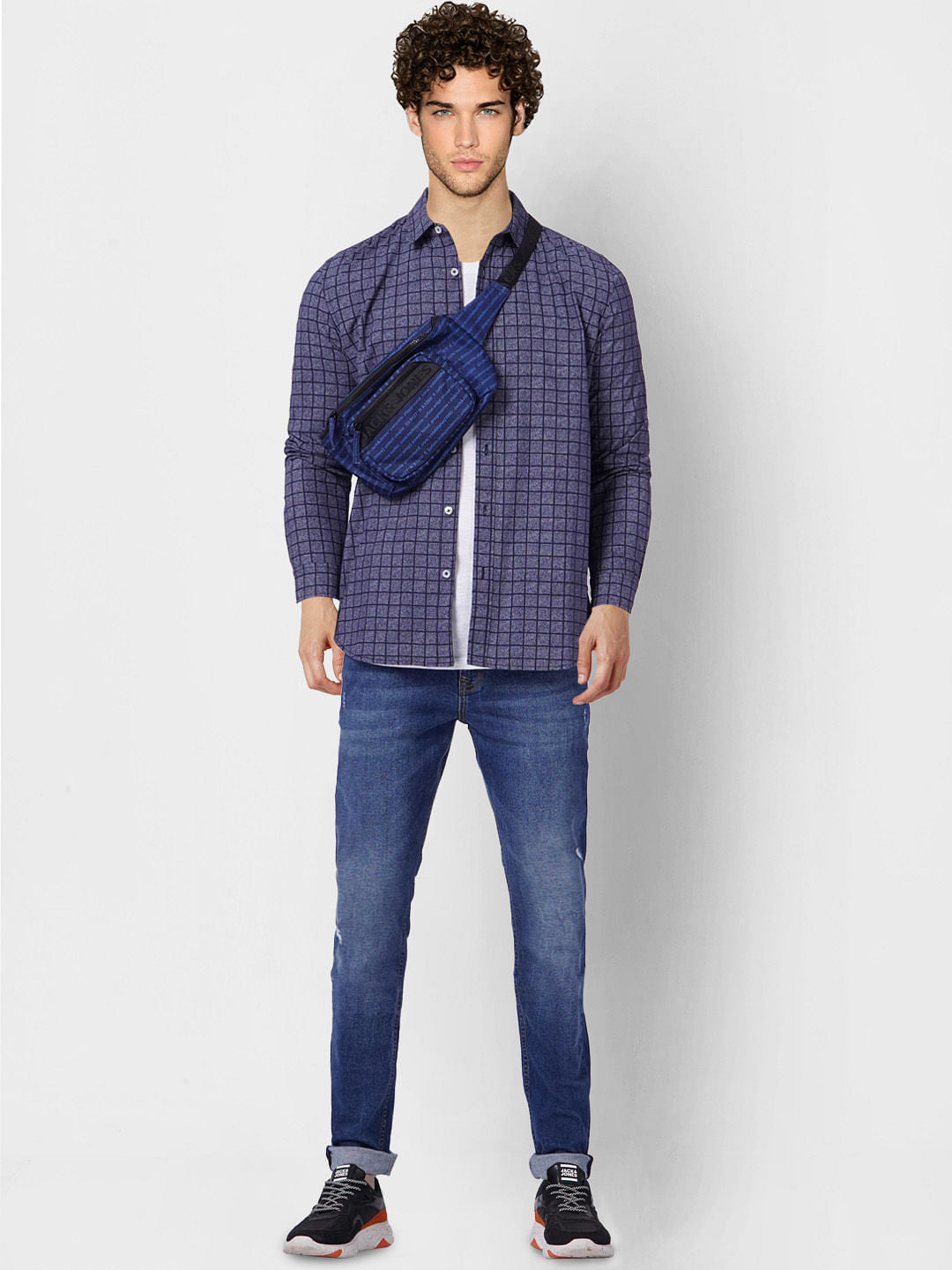Blue Check Full Sleeves Shirt