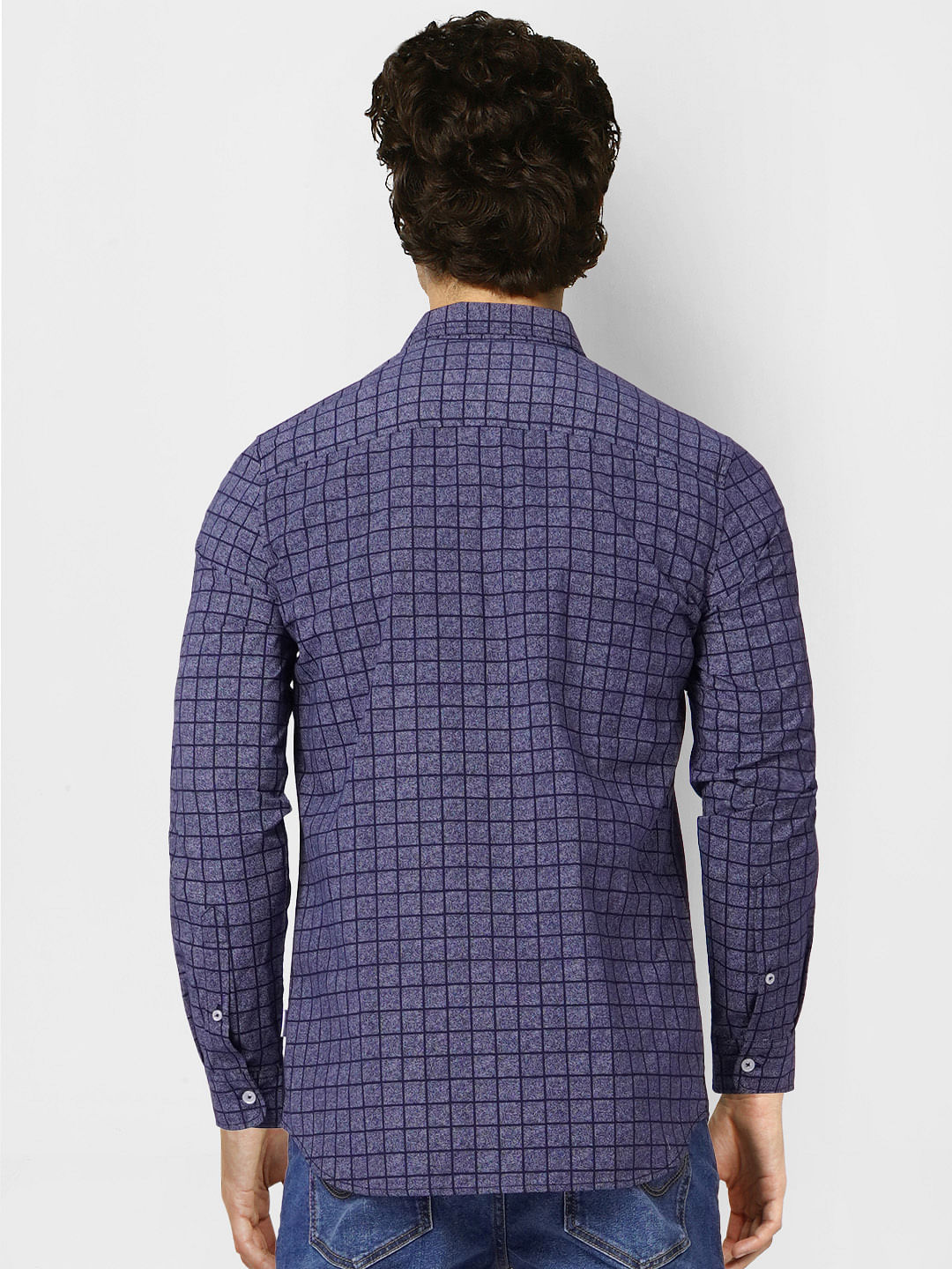 Blue Check Full Sleeves Shirt