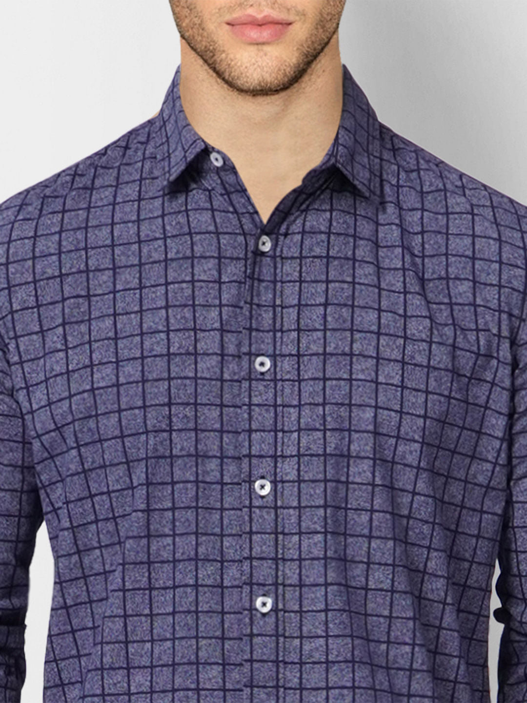 Blue Check Full Sleeves Shirt