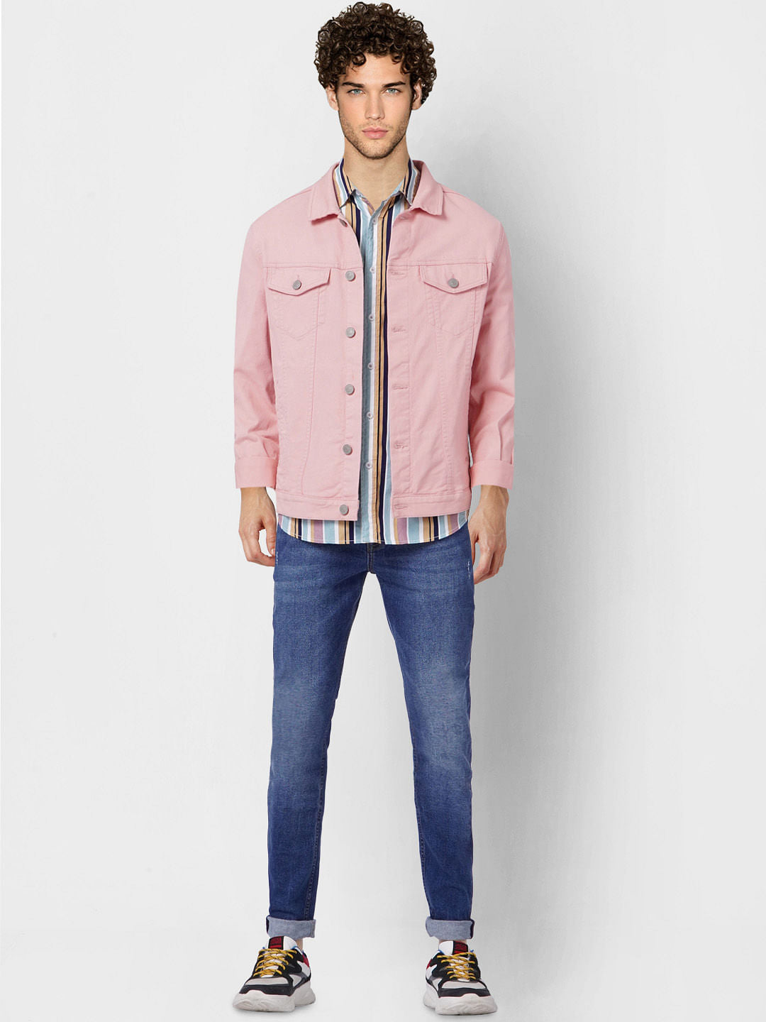 Multi-coloured Striped Full Sleeves Shirt