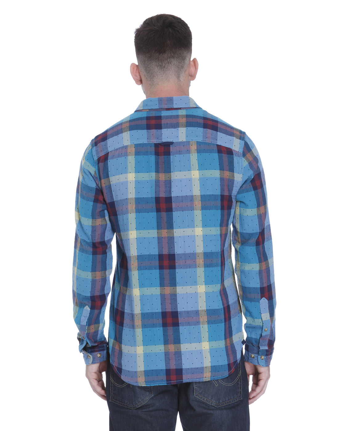 Teal Check Full Sleeves Shirt