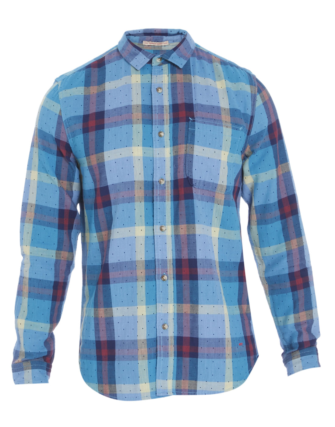 Teal Check Full Sleeves Shirt