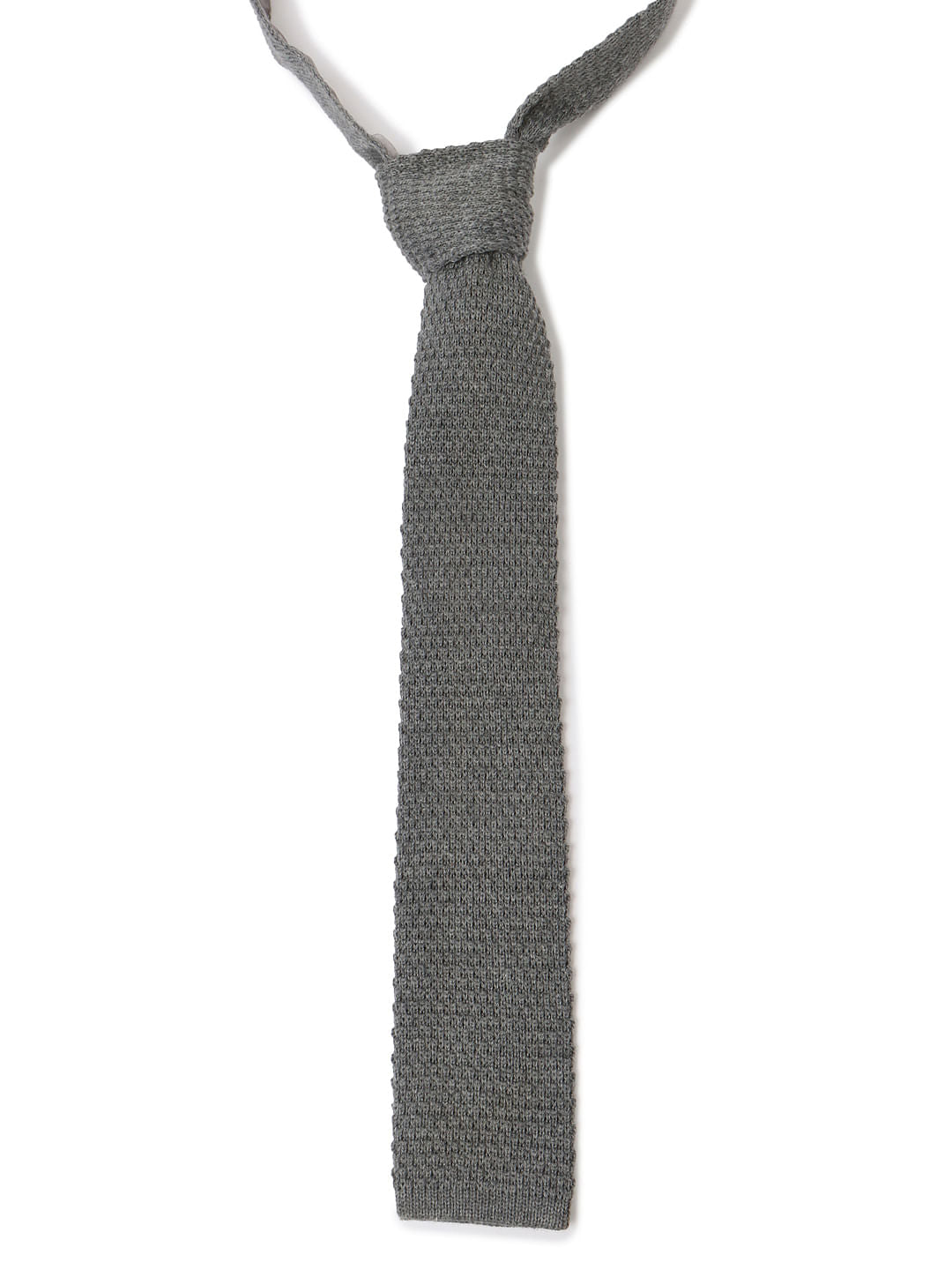 Grey Textured Tie - ONE