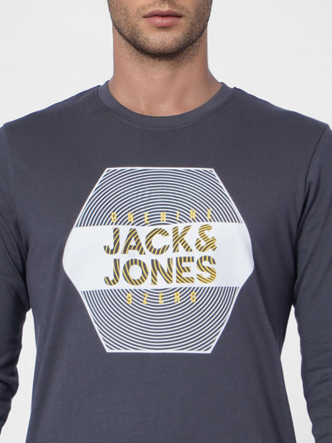 Black Logo Print Crew Neck T-shirt