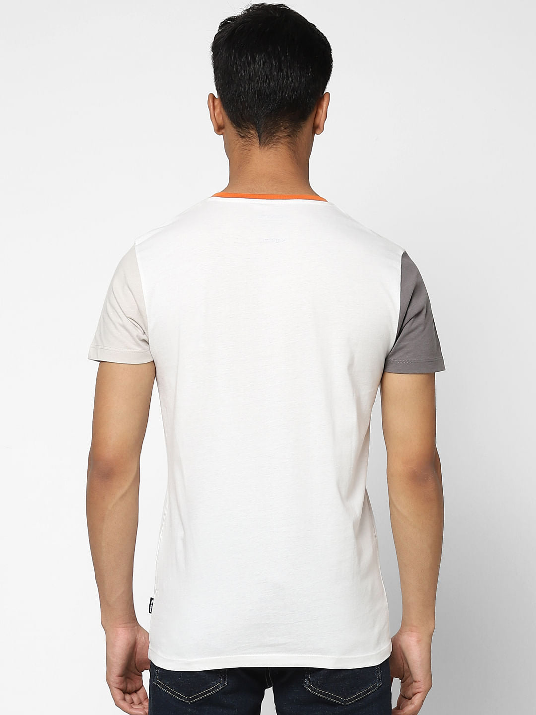 White Printed Crew Neck T-shirt
