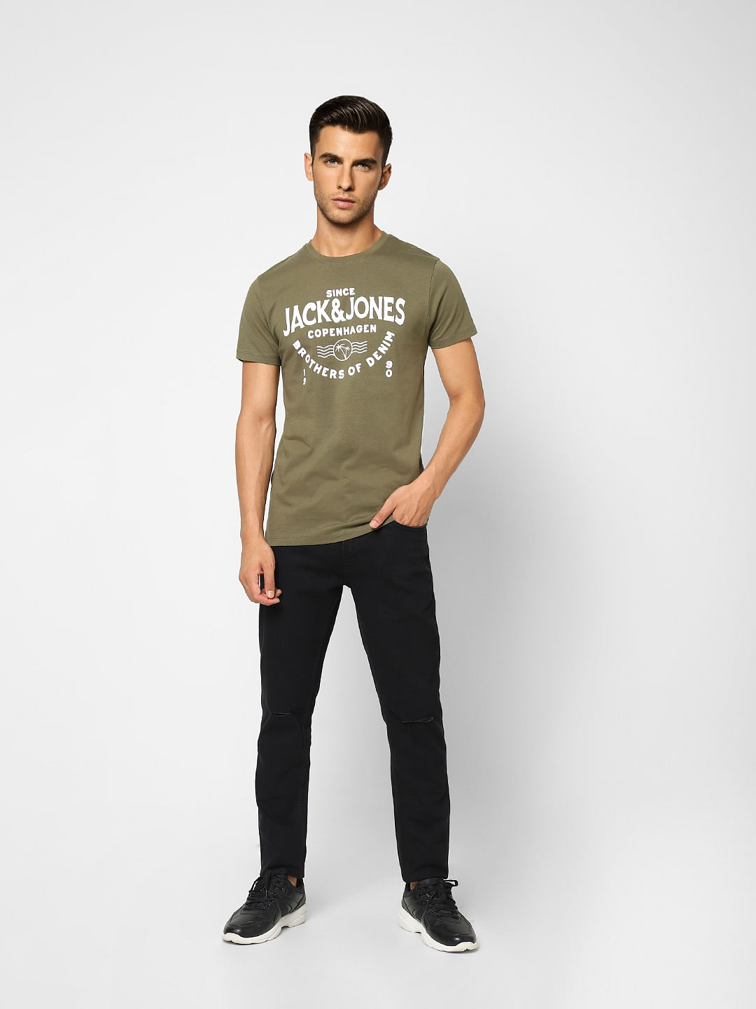 Olive Crew Neck T-shirt