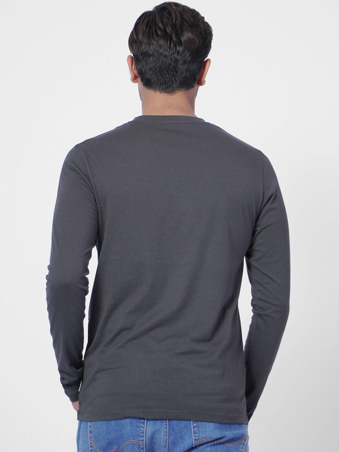 Black Logo Print Crew Neck T-shirt