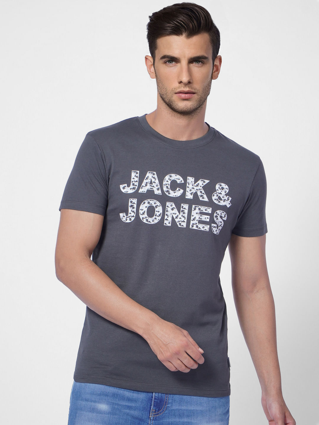 Black Camo Logo Crew Neck T-shirt