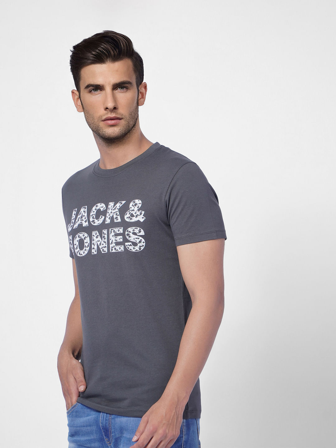 Black Camo Logo Crew Neck T-shirt