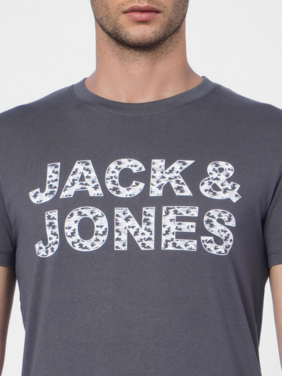 Black Camo Logo Crew Neck T-shirt