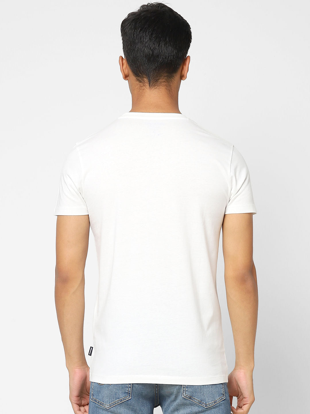 White Typographic Logo Crew Neck T-shirt