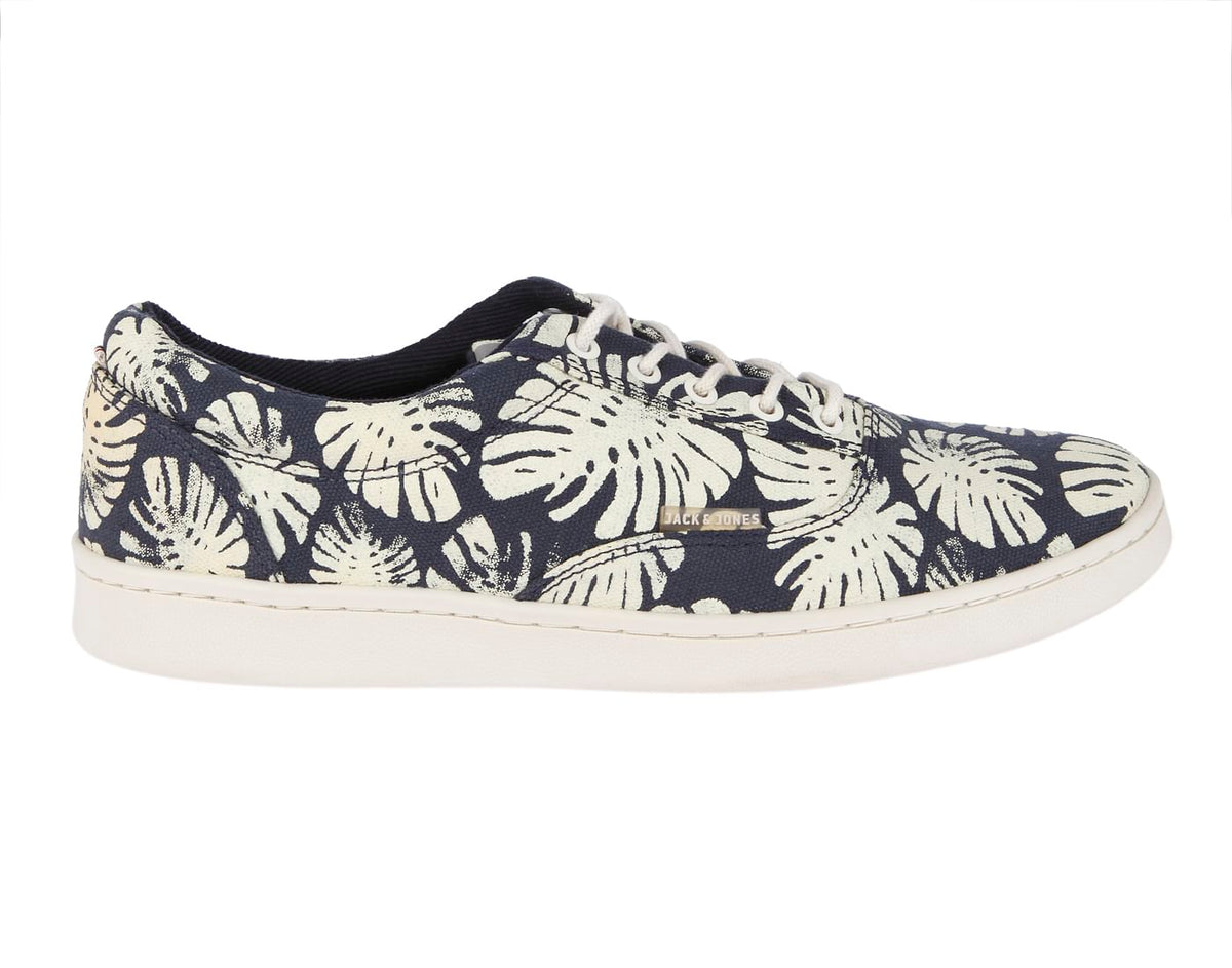 Blue Printed Canvas Trainers - 6