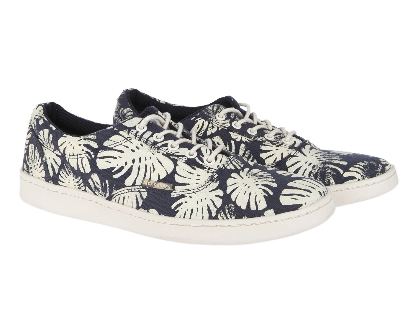 Blue Printed Canvas Trainers