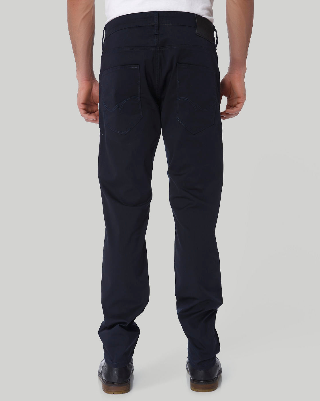 Navy Blue Slim Fit Pants