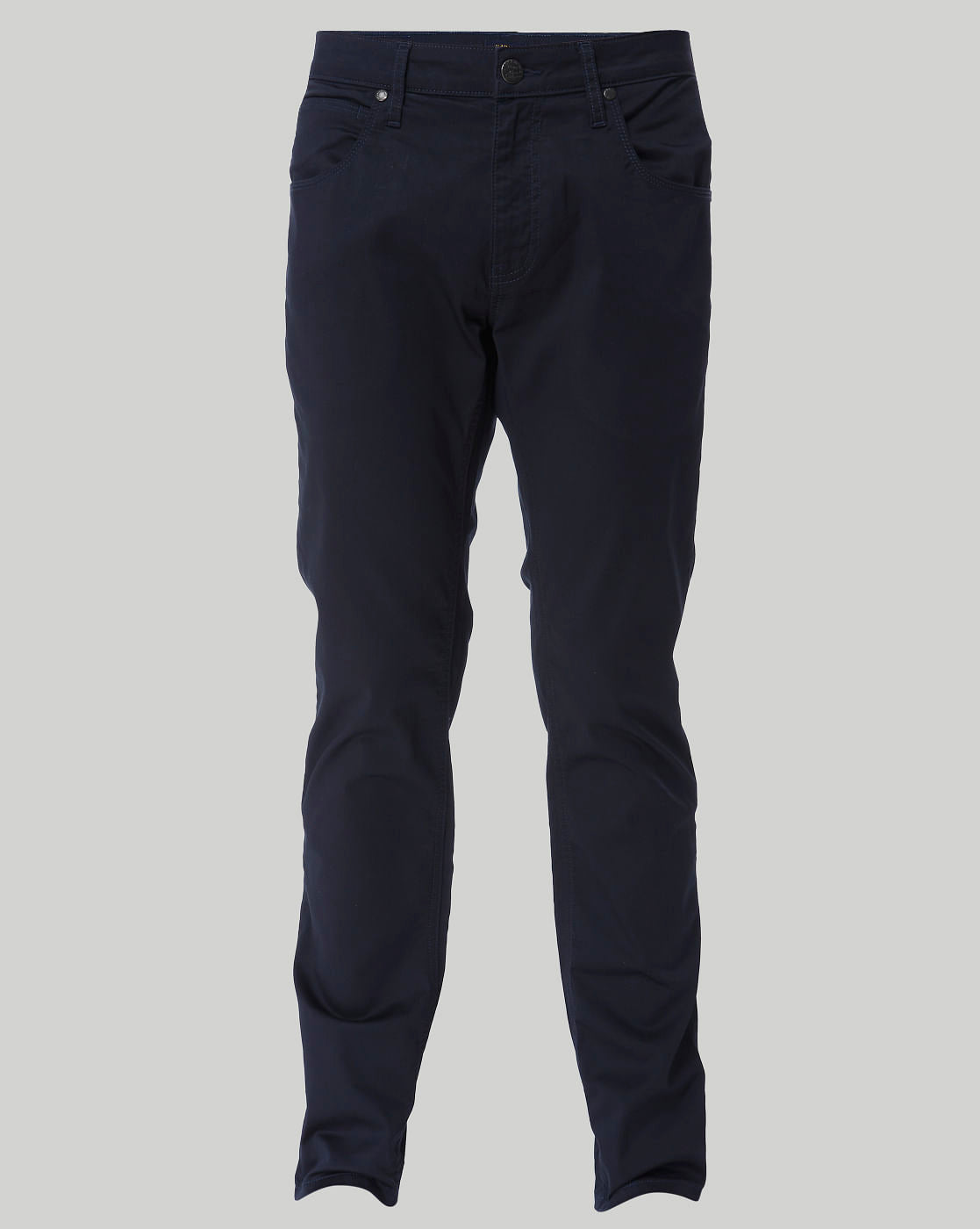 Navy Blue Slim Fit Pants