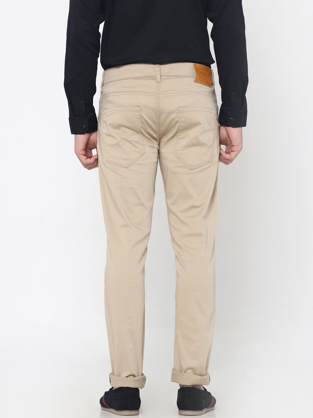 Beige Slim Fit Pants
