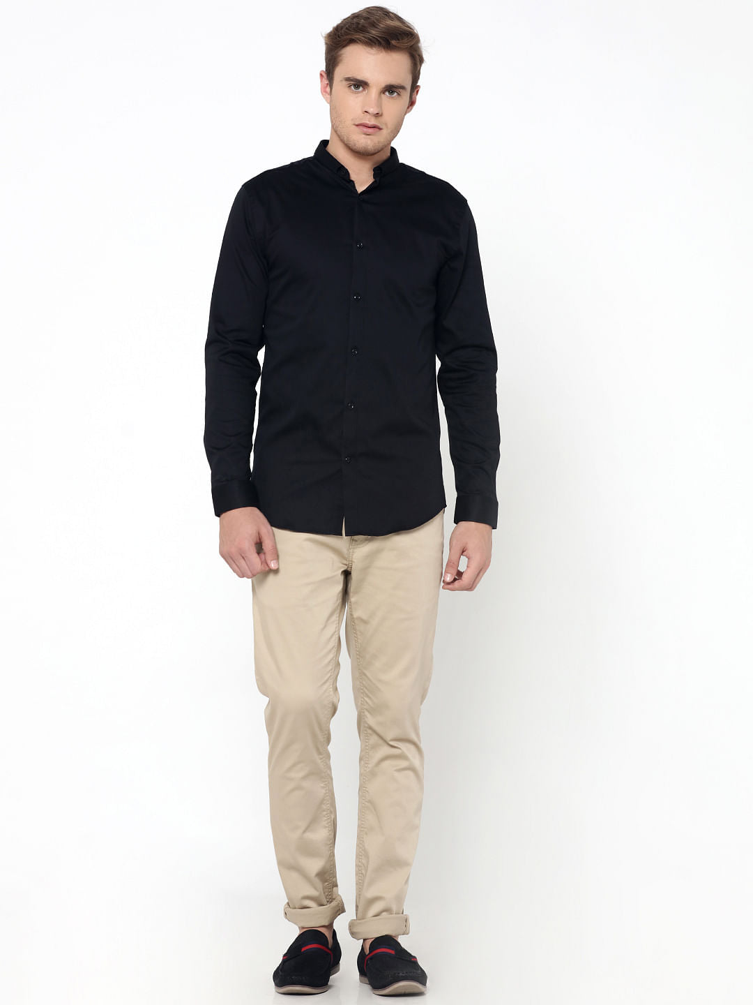 Beige Slim Fit Pants