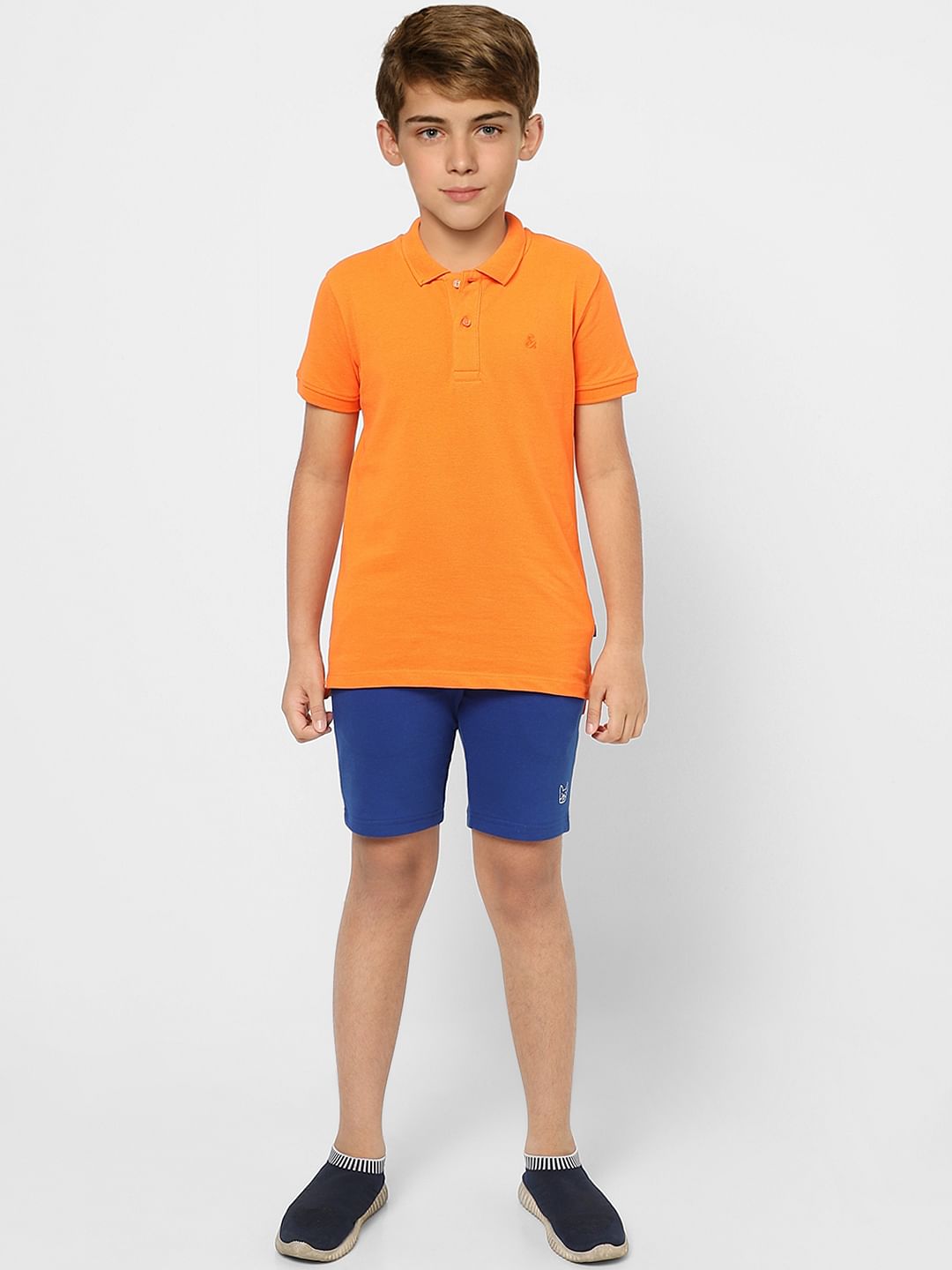 Boys Orange Polo Neck T-shirt - 4/5Y