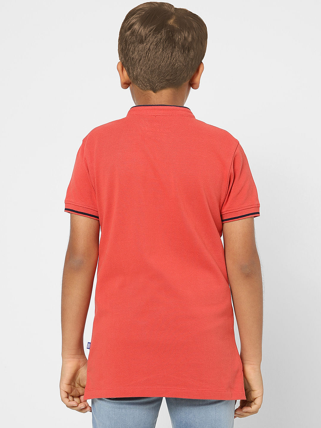 BOYS Red Polo Neck T-shirt