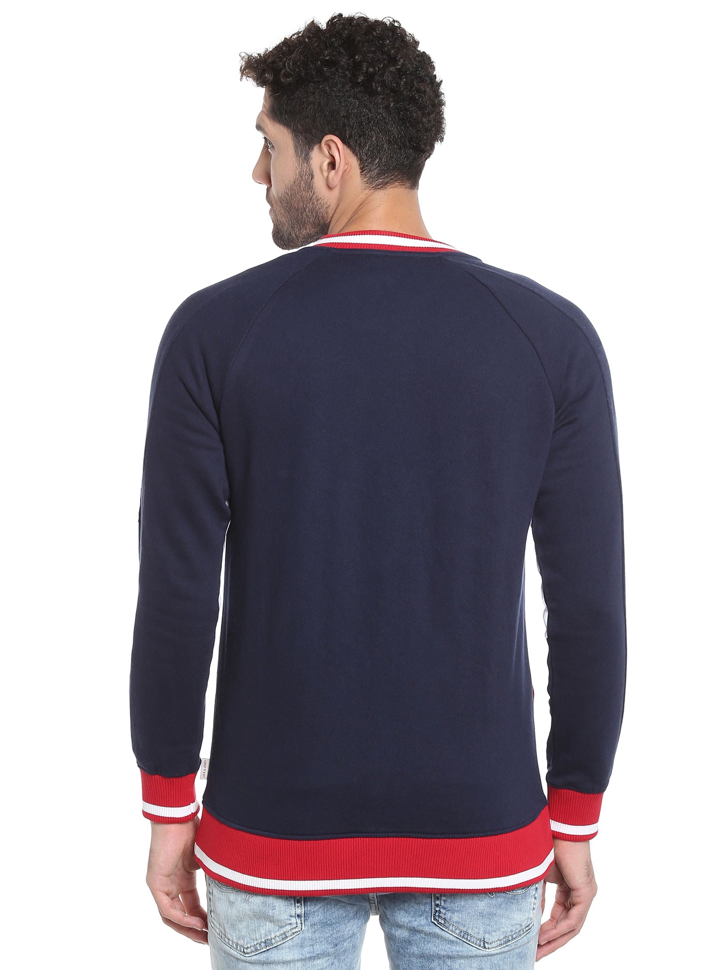 Blue Colourblocked Sweatshirt