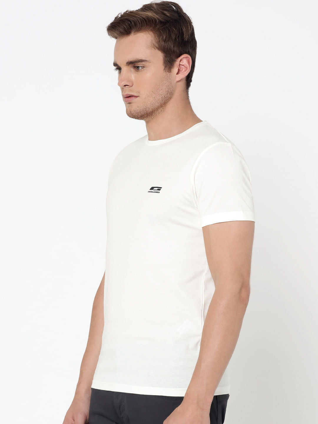 Pack Of Two Crew Neck T-Shirts- Red & White