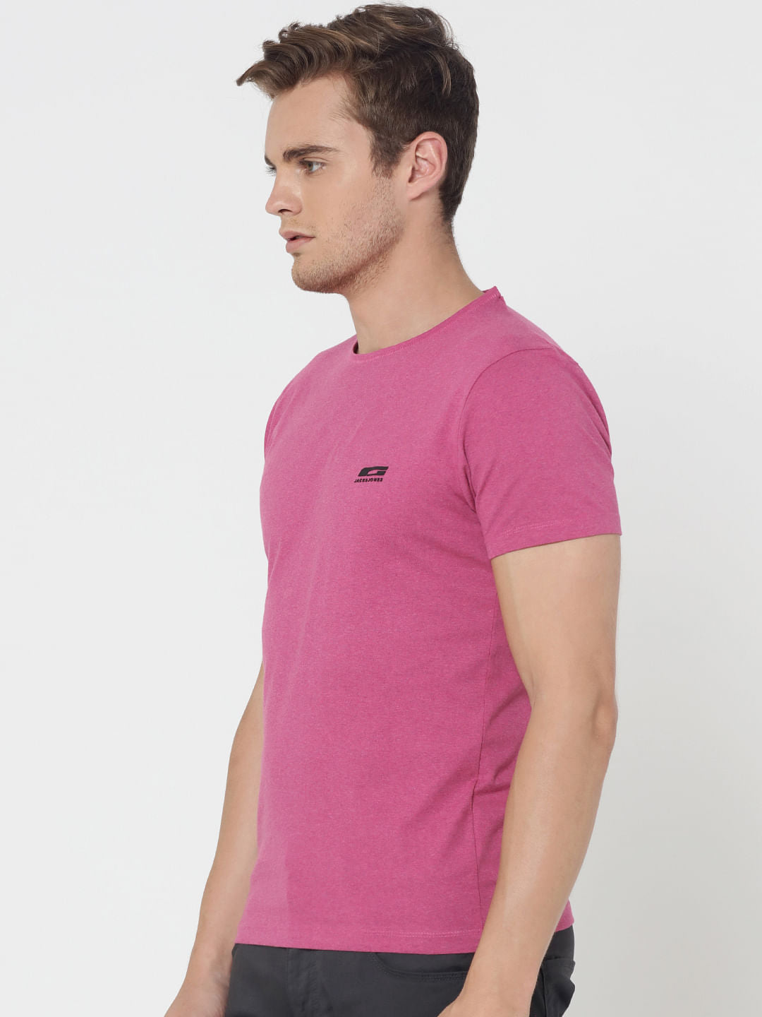 Pack Of Two Crew Neck T-Shirts- Pink And Black