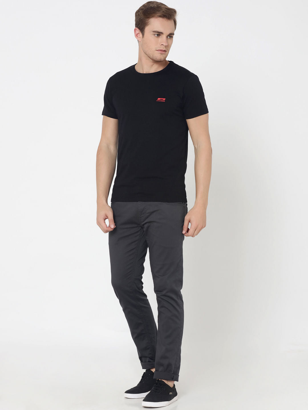 Pack Of Two Crew Neck T-Shirts- Pink And Black