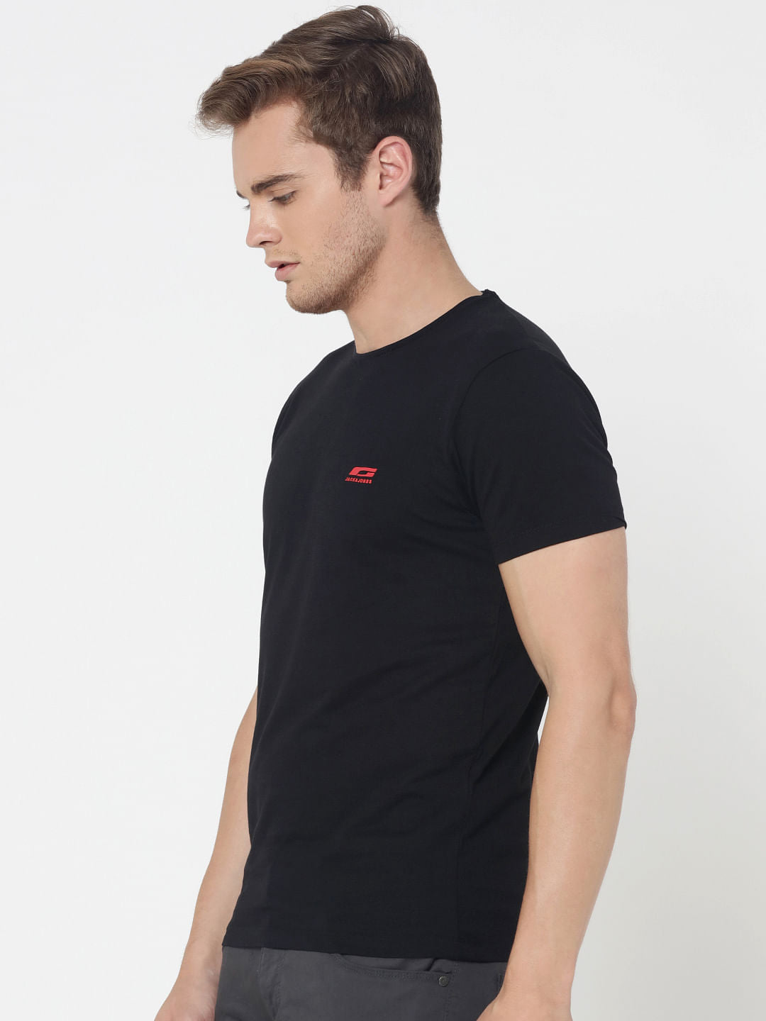 Pack Of Two Crew Neck T-Shirts- Pink And Black