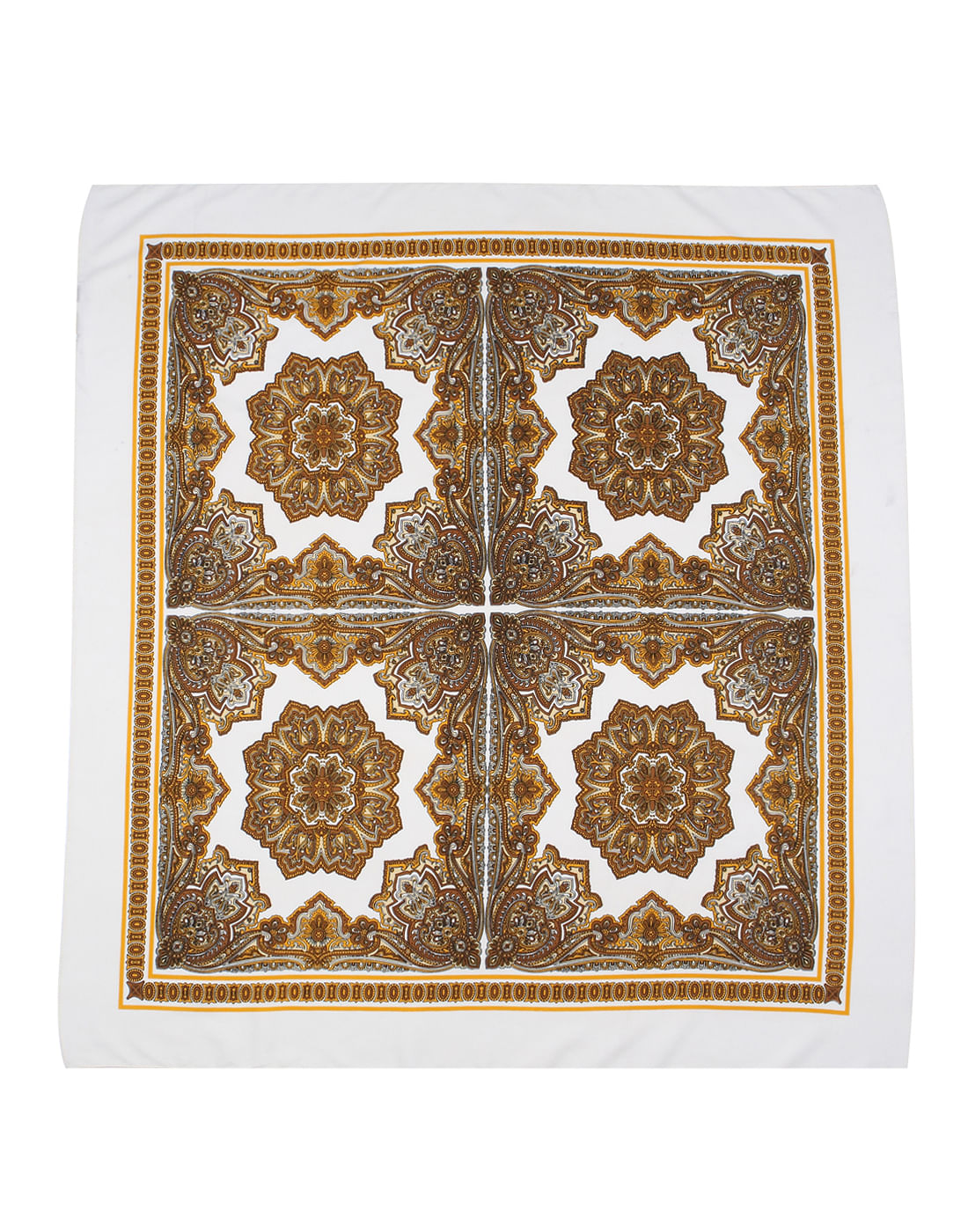 Beige Paisley Print Scarf - ONE