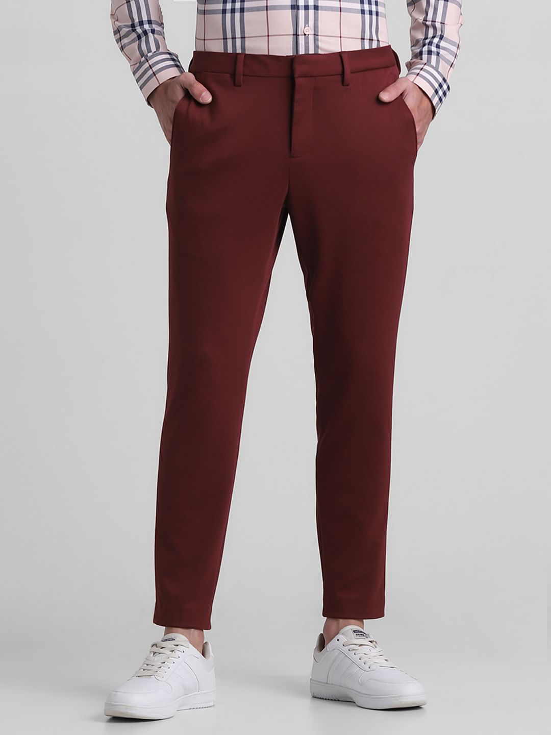 Maroon Knitted Co-ord Set Trousers - 46