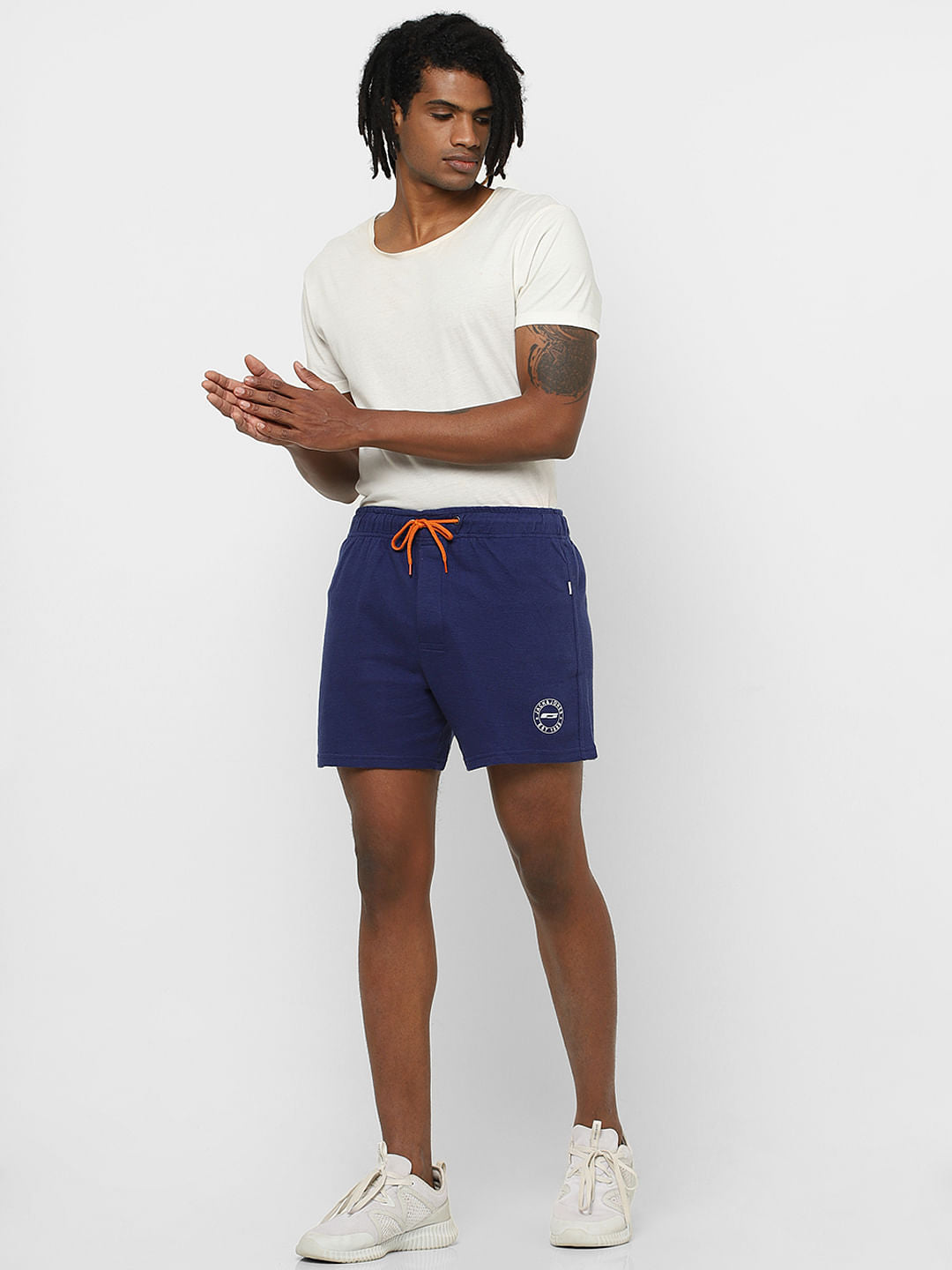 Blue Mid Rise Sweatshorts - S