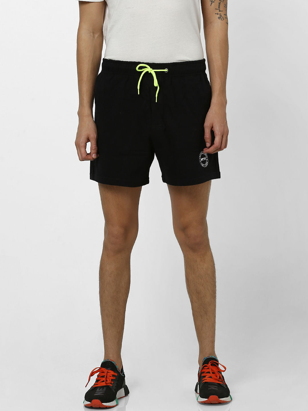 Black Mid Rise Sweatshorts