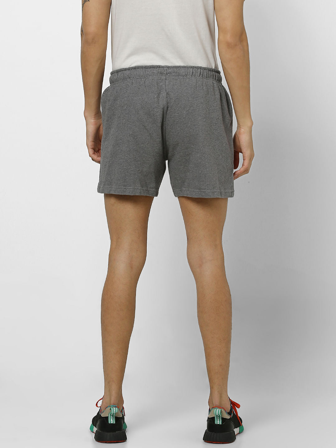 Grey Mid Rise Sweatshorts