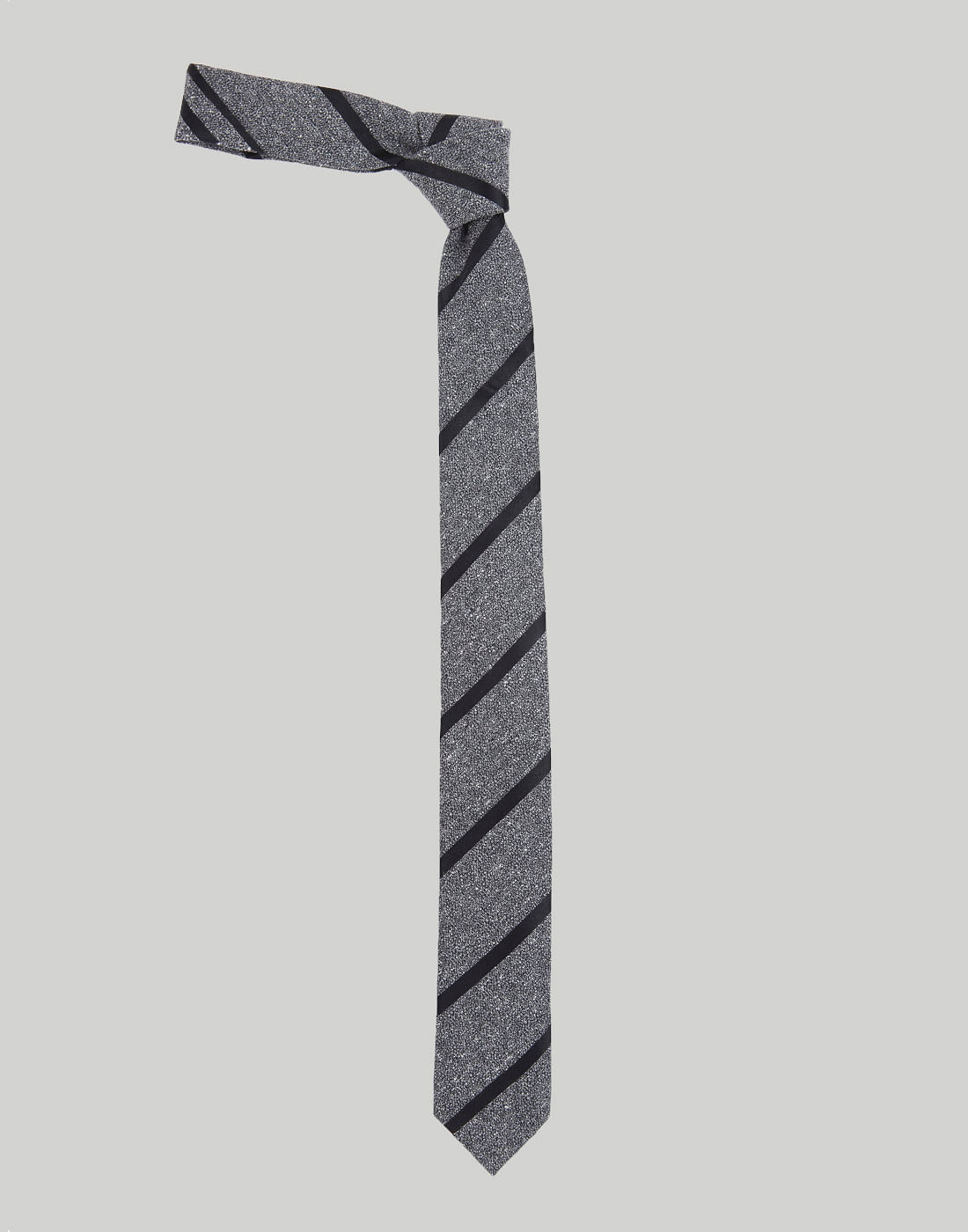 Grey Striped Tie - ONE