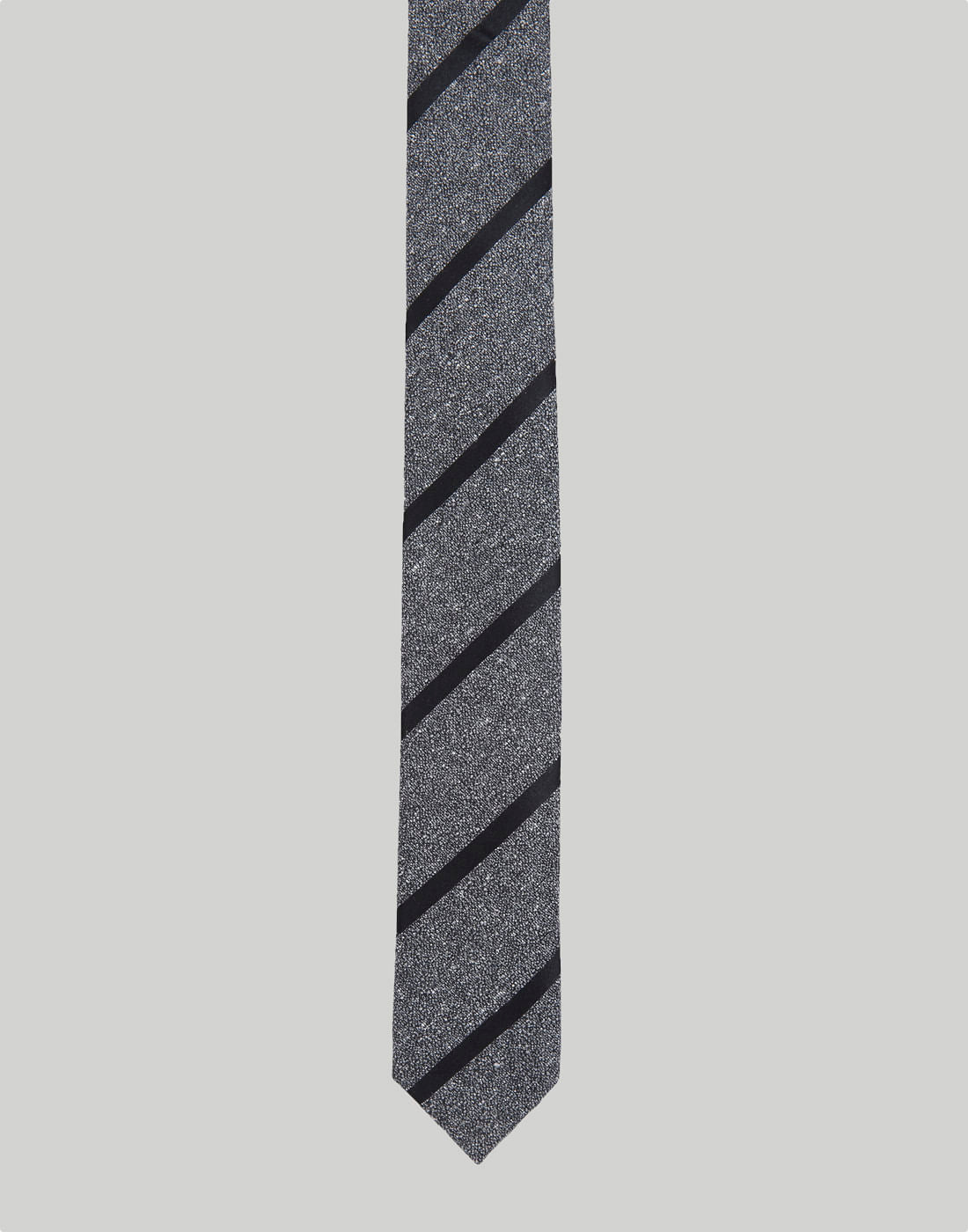 Grey Striped Tie