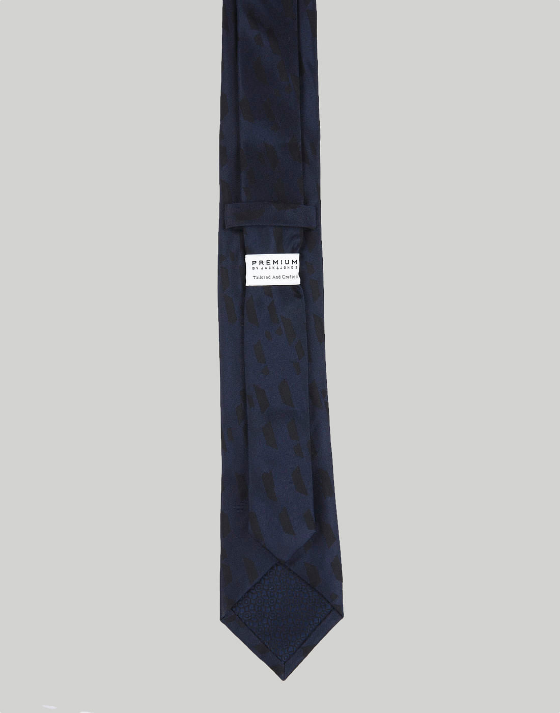 Navy Blue Printed Tie