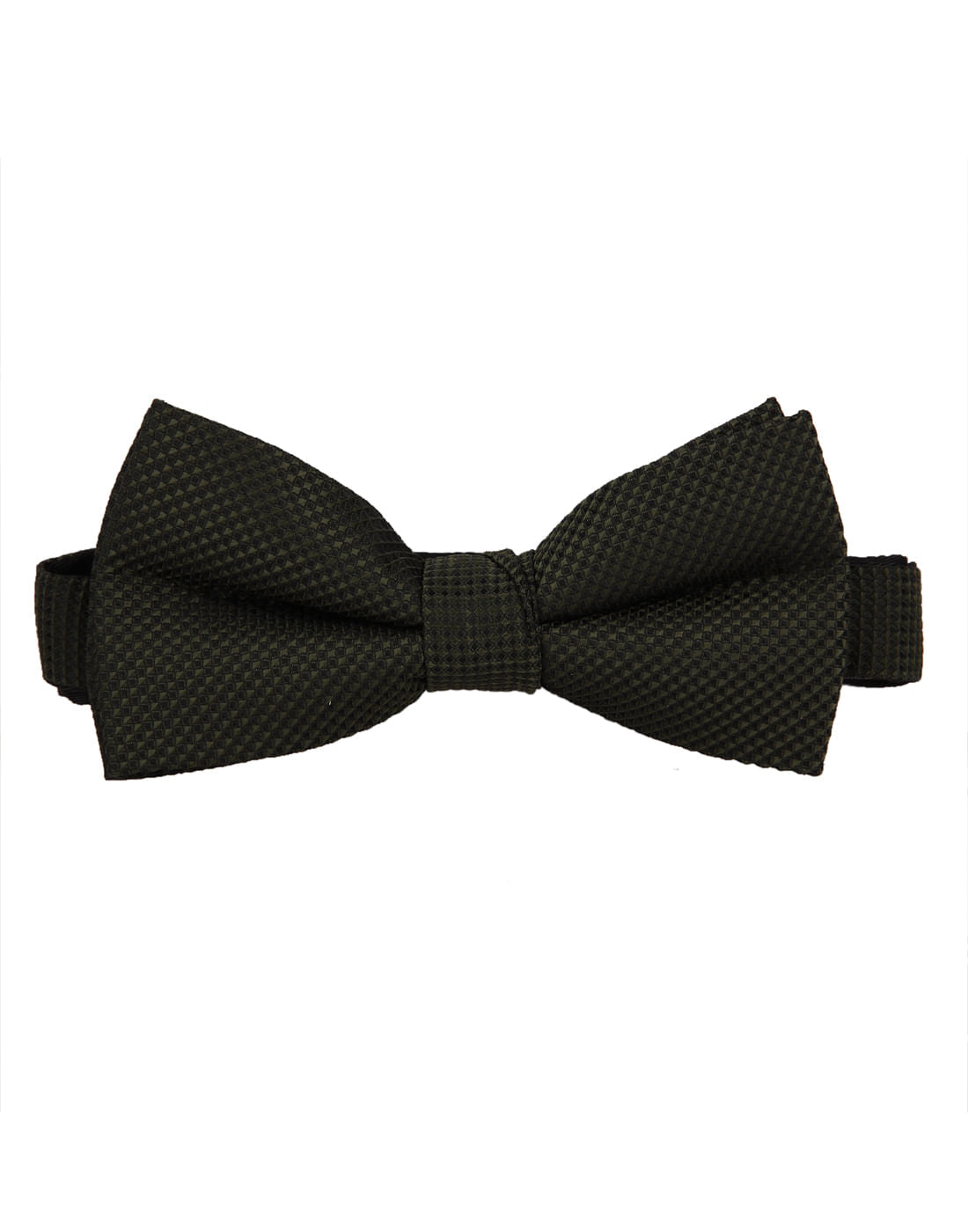 Dark Grey Self-Design Bow Tie - ONE