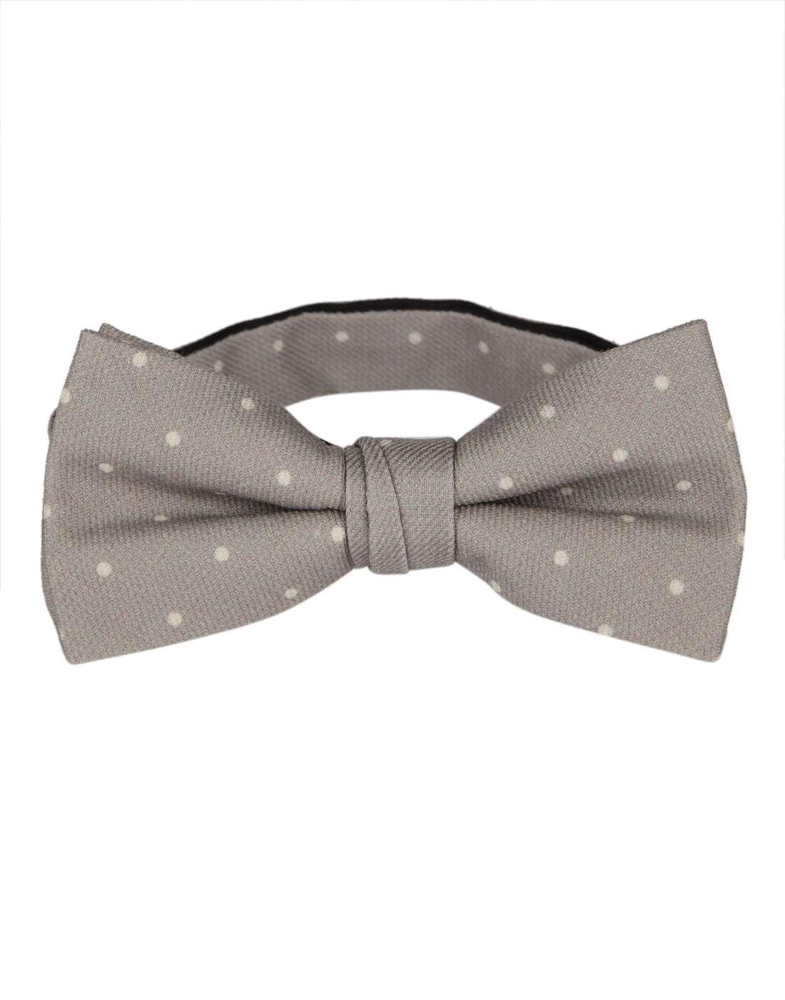 Deep Grey Polka Dot Bow Tie