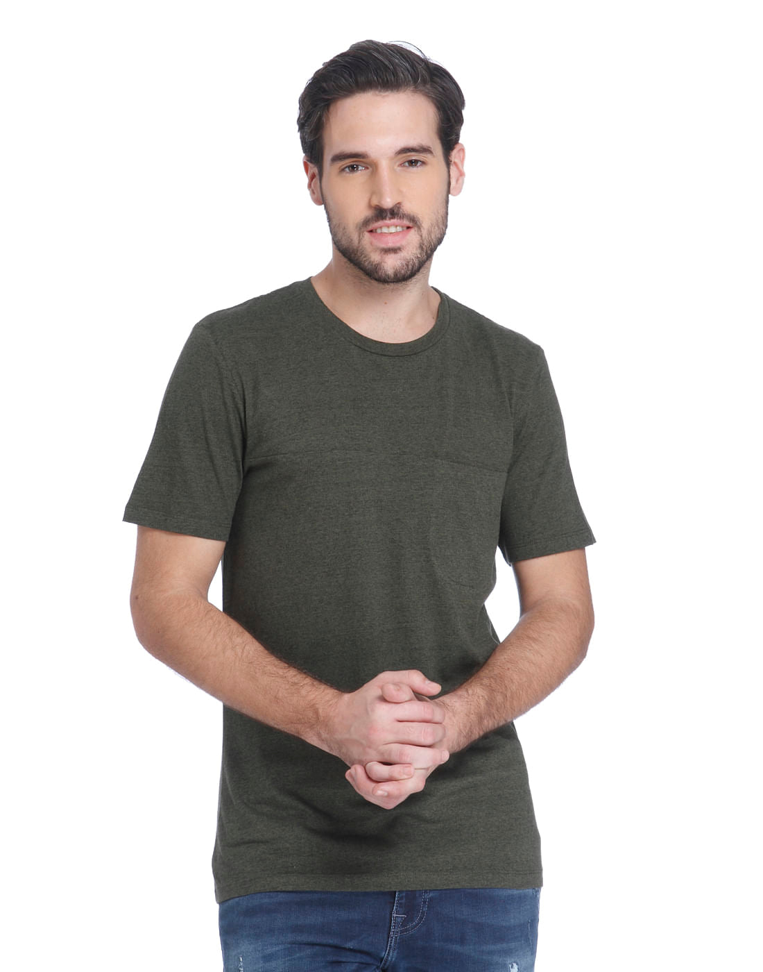 Dark Green Crew Neck T-shirt - S