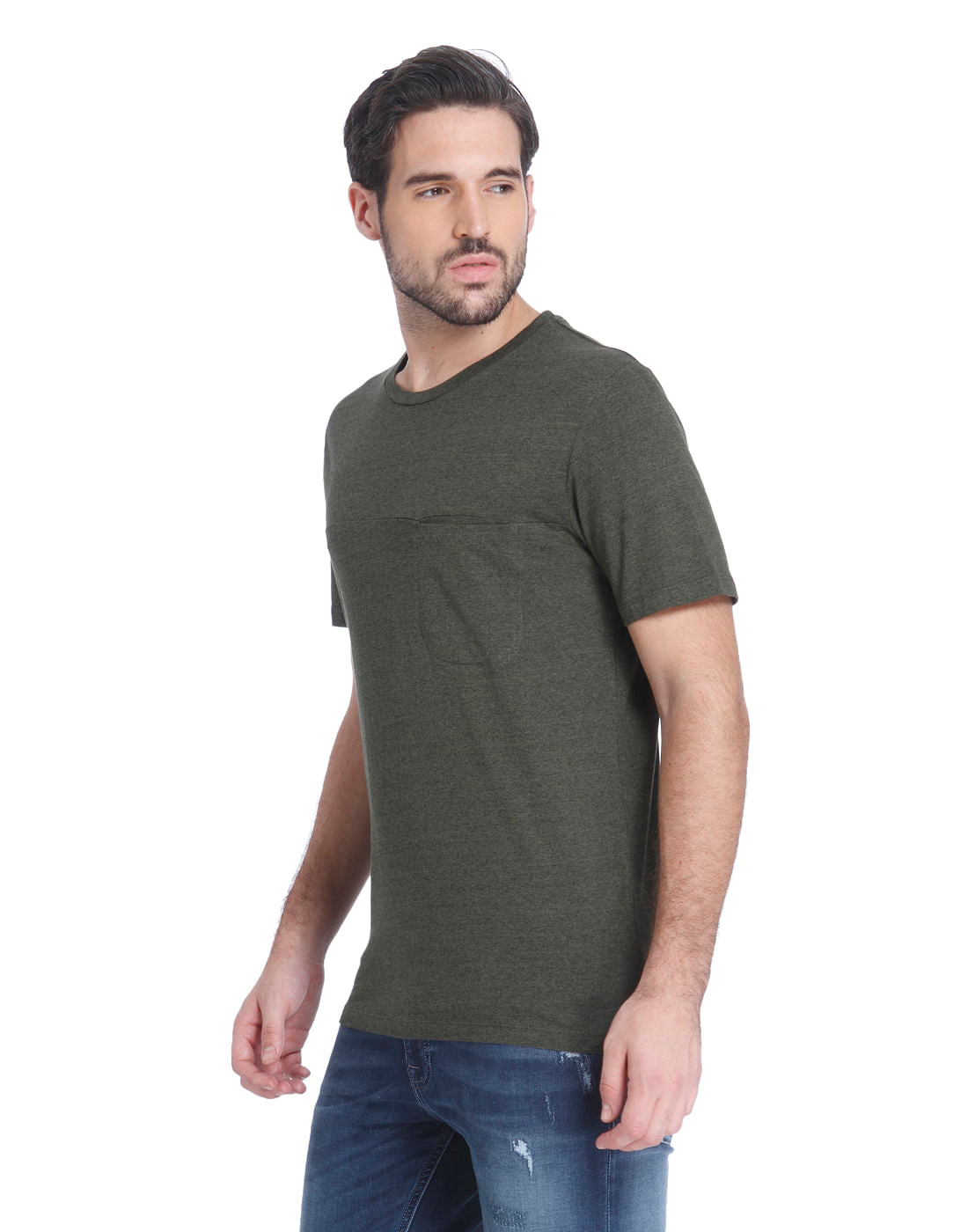 Dark Green Crew Neck T-shirt
