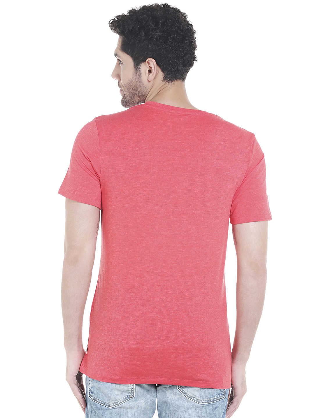 Red Graphic Print Crew Neck T-shirt