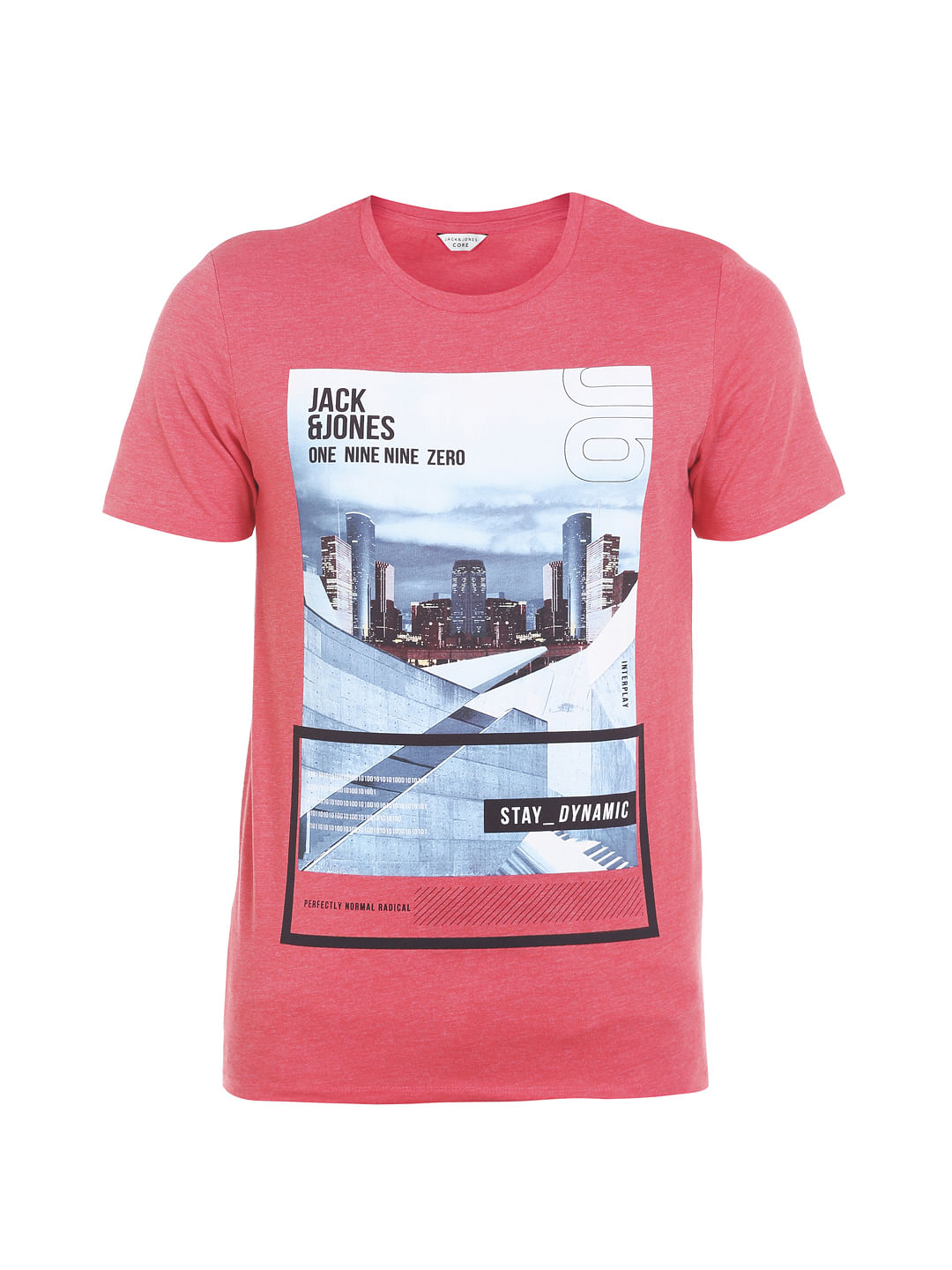 Red Graphic Print Crew Neck T-shirt