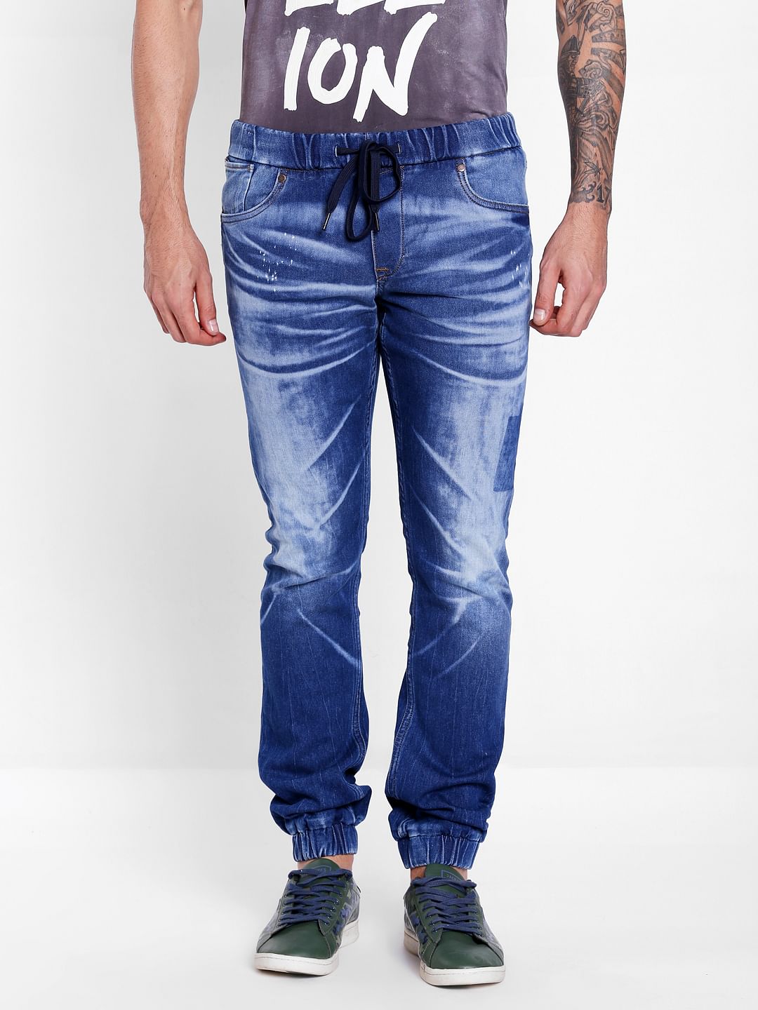 Blue Low Rise Glenn Washed Slim Fit Jeans - 28/32