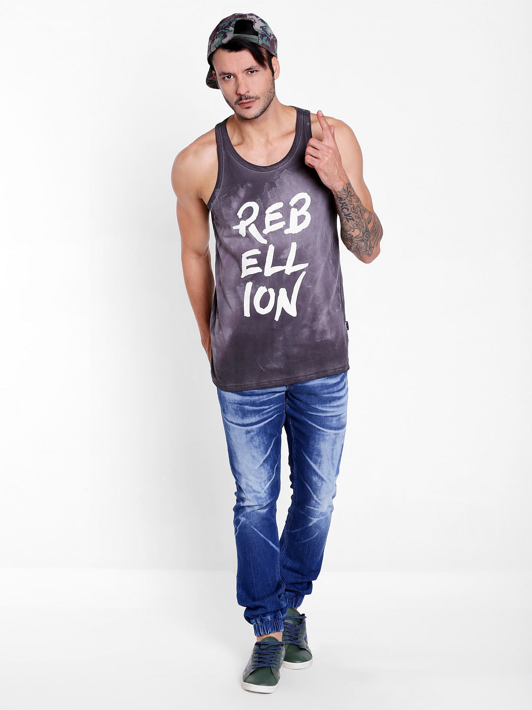 Blue Low Rise Glenn Washed Slim Fit Jeans