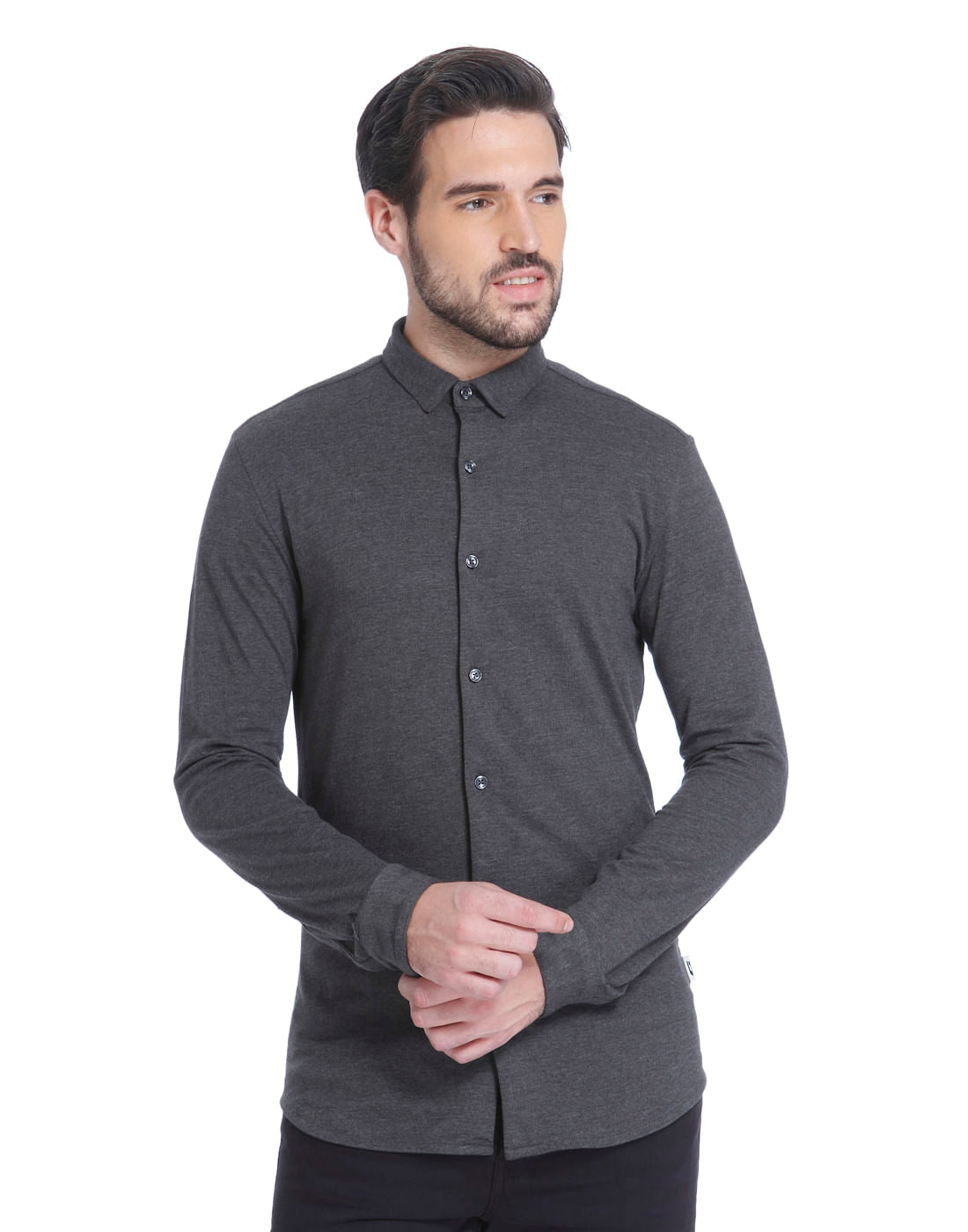 Grey Full Sleeves Shirt